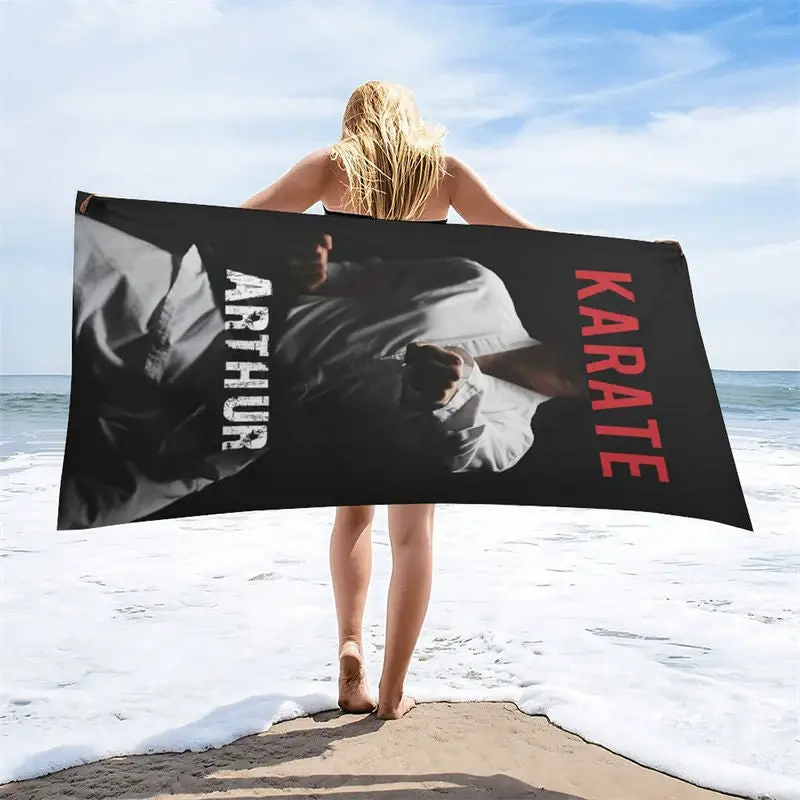 Personalized Name Taekwondo Martial Arts Beach Towel - Aperturee