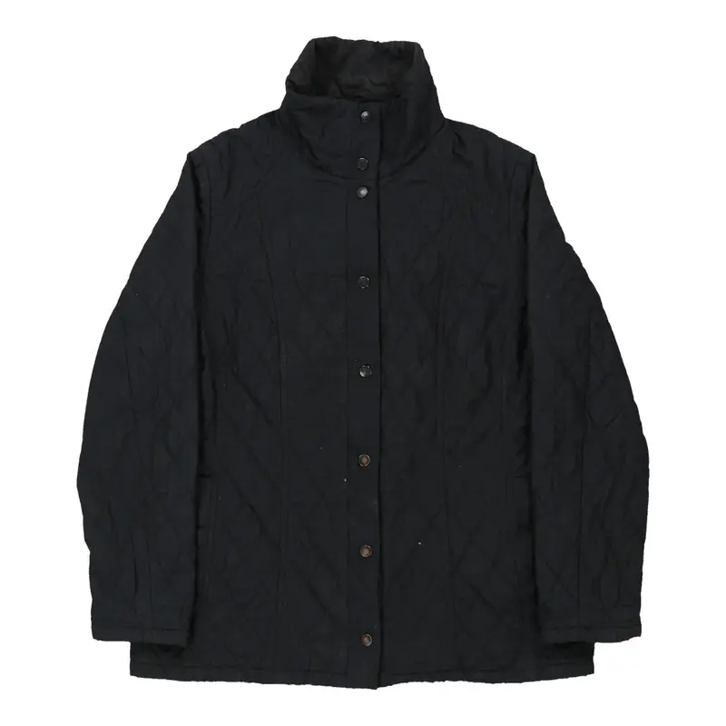 Jesmond Quilt Barbour Coat - Large Navy Polyester