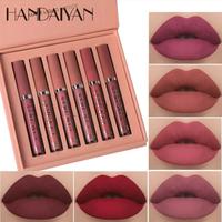 Long-lasting Waterproof Matte Lipstick (6 Counts/set), Easy Coloring Moisturizing Lip Gloss, Suitable for All Occasions Lip M...