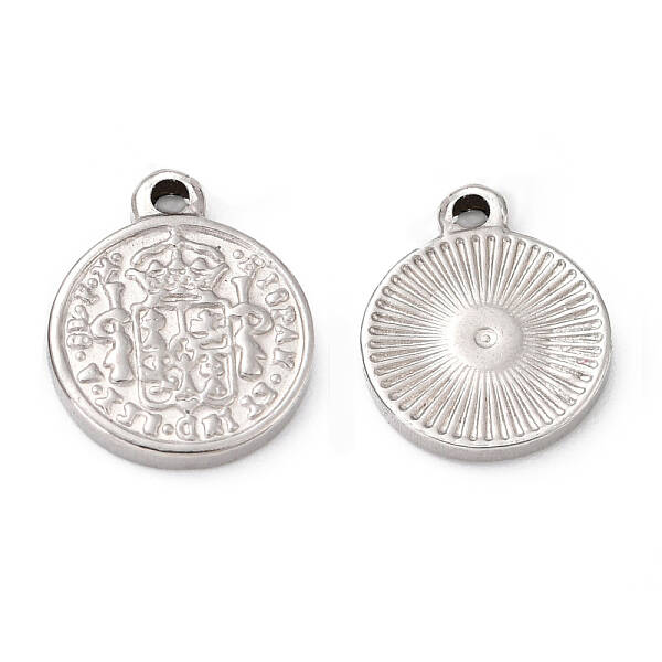 Tarnish Resistant 304 Stainless Steel Coin Pendants