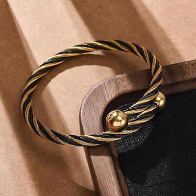 304 Stainless Steel Torque Bangles for Women