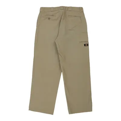 Dickies Double Knee Trousers - 39W 32L Beige Cotton Blend