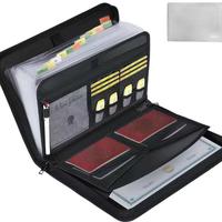 Waterproof & Fireproof File Bag, Large Capacity File Folder, Foldable Organ Office File Bag, File Storage Bag for Home & Offi...