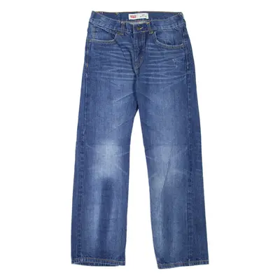 LEVI'S 505 Jeans Boys Blue Regular Straight Stone Wash W28 L28