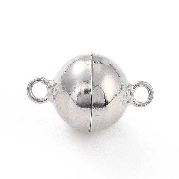 Anti-Tarnish Rhodium Plated 925 Sterling Silver Magnetic Clasps