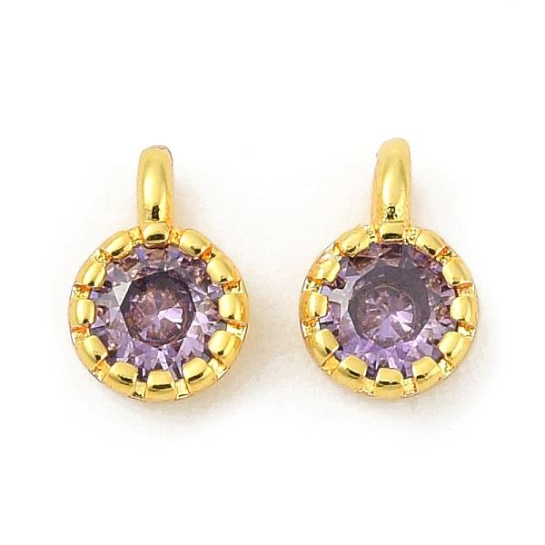 Brass Pave Cubic Zirconia Pendants