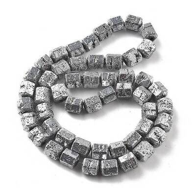 Electroplated Natural Lava Rock Beads Strands