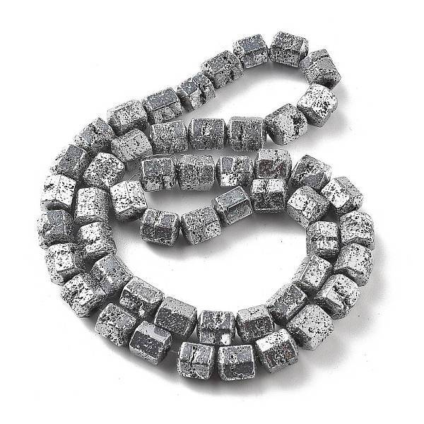 Electroplated Natural Lava Rock Beads Strands