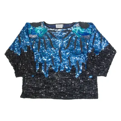 Sequins Womens Top Blue M