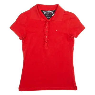 TOMMY HILFIGER Womens Polo Shirt Red S