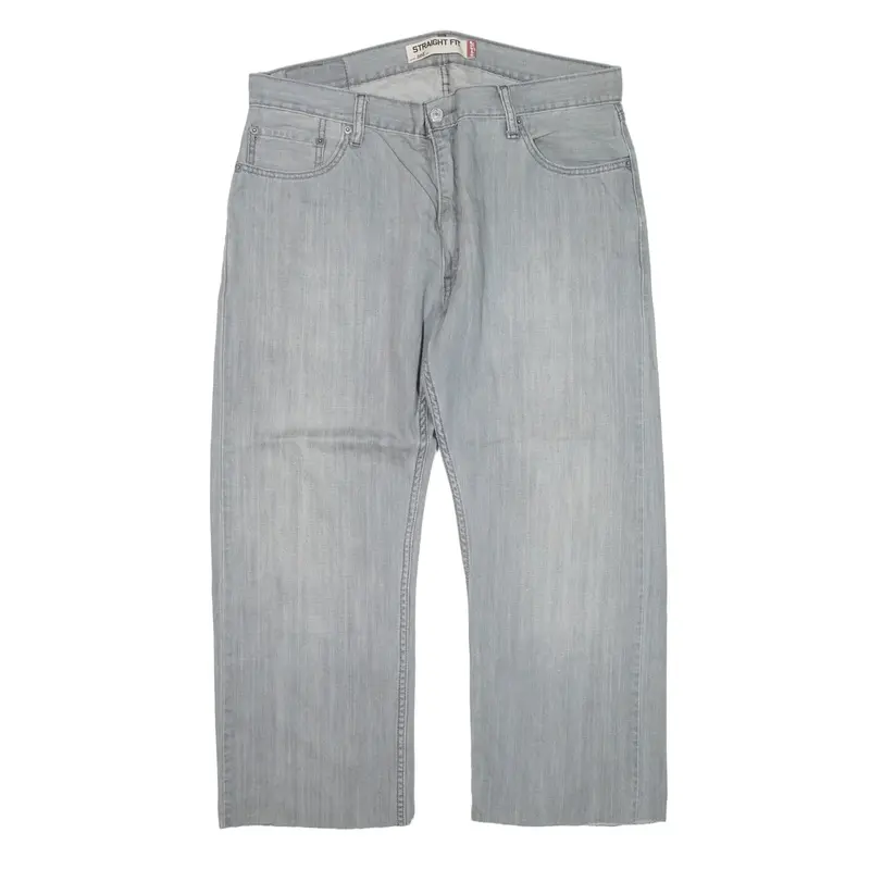 LEVI'S 505 Jeans Grey Denim Regular Straight Mens W36 L25