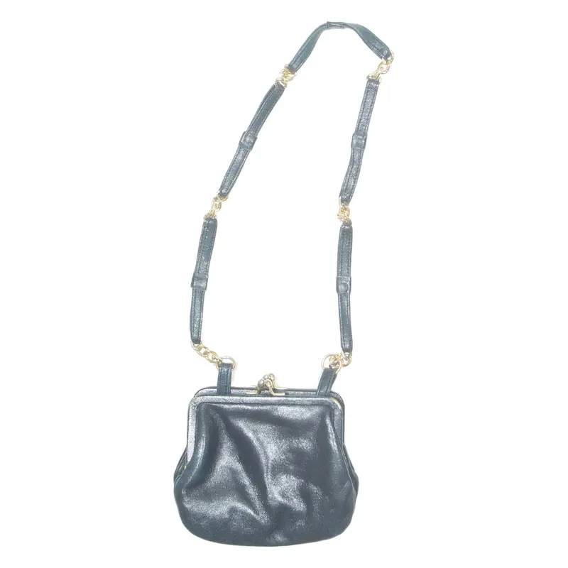 Womens Crossbody Bag Grey Leather 90s