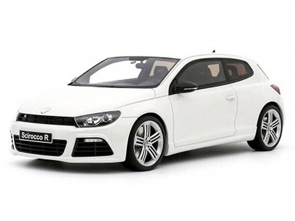 2008 Volkswagen Scirocco 3 R Phase 1 Candy White Limited Edition to 999 pieces Worldwide 1/18 Model Car by Otto Mobile