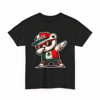 HAGBDH Mens Fashionable Crew Neck T-Shirt Comfortable Fit Patterned Print Adorable Mexican Bear Dabbing Tee Fathersdaygift Fa...