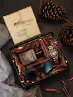 Men's Business Fashion Watch & Sunglasses & Scented Candle & Greeting Card & Gift Box Set, Trendy All-match & Exquisite Watch...