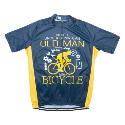 Full Zip Cycling Mens Jersey Black XL