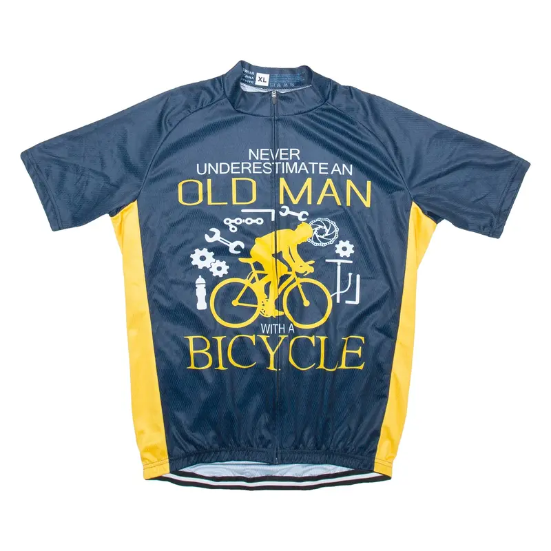 Full Zip Cycling Mens Jersey Black XL