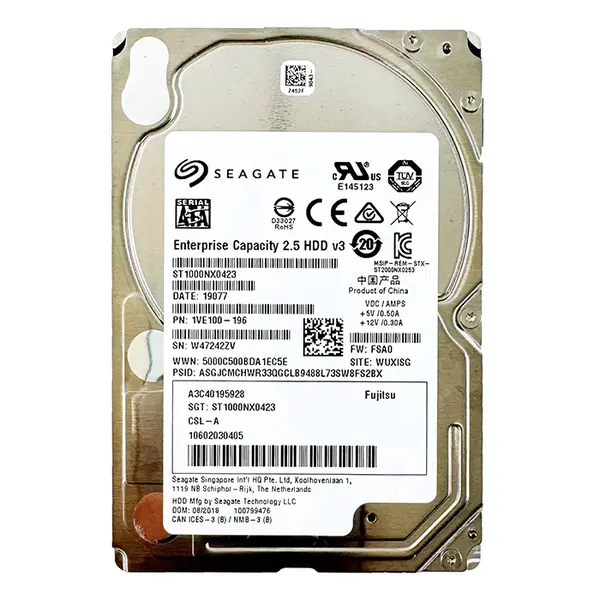 ST1000NX0423 Seagate Enterprise Capacity V.3 1TB 7200RPM SATA 6Gb/s 128MB Cache (512n) 2.5-Inch Hard Drive