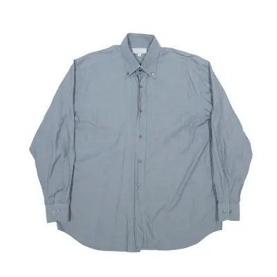 RICERCHE DI Enrico coveri Formal Shirt Grey 90s Long Sleeve Mens XL