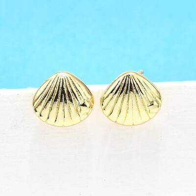 Brass Stud Earrings