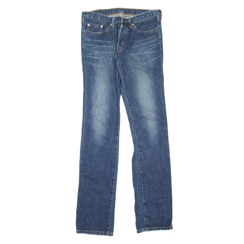 LEVI'S 540 Jeans Blue Denim Slim Skinny Stone Wash Mens W27 L32