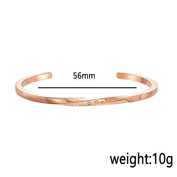 Twisted Stainless Steel Cuff Bangles