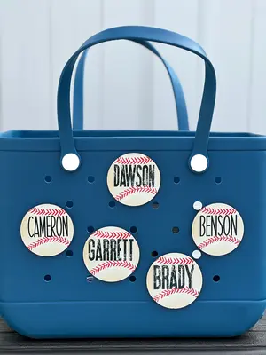 Custom Baseball Bag Tag - Personalized - Perfect for Baseball Fans