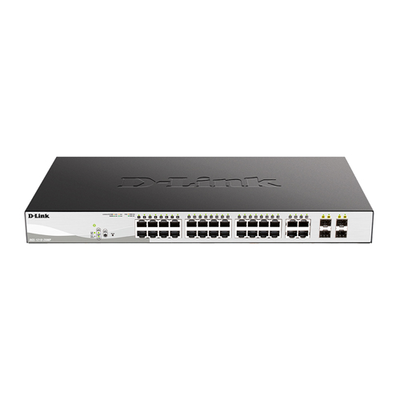 D-Link DGS-1210-28MP | DGS-1210 Series 24 x Ports PoE 1GBase-T + 4 x Ports Combo RJ-45/SFP Layer 2 Managed 1U Rack-Mountable ...
