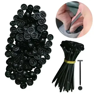 Nylon Universal Cable Tie Buckle, 2025 Premium Heavy Duty Self-Locking Nylon Zip Ties Holder, Multipurpose Plastic Cable Ties...