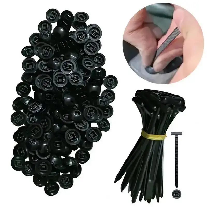 Nylon Universal Cable Tie Buckle, 2025 Premium Heavy Duty Self-Locking Nylon Zip Ties Holder, Multipurpose Plastic Cable Ties...