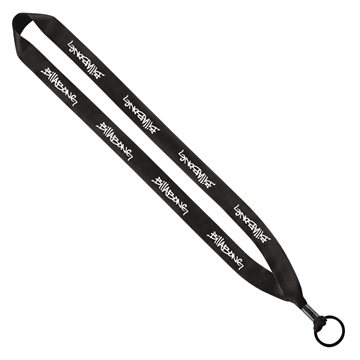 100 Customized 3/4 Polyester Lanyard with Metal Crimp & ...
