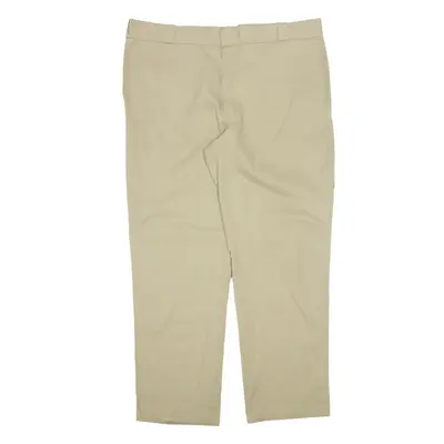 DICKIES Workwear Trousers Beige Regular Tapered Mens W42 L30