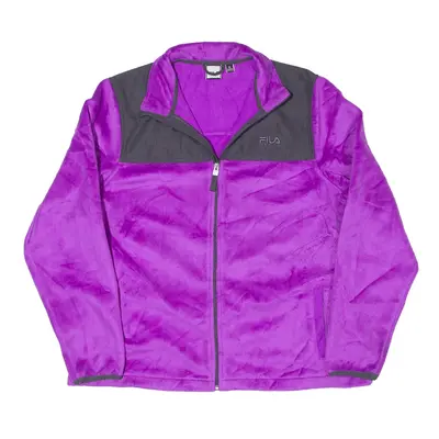 FILA SPORT Fleece Jacket Purple Womens XL