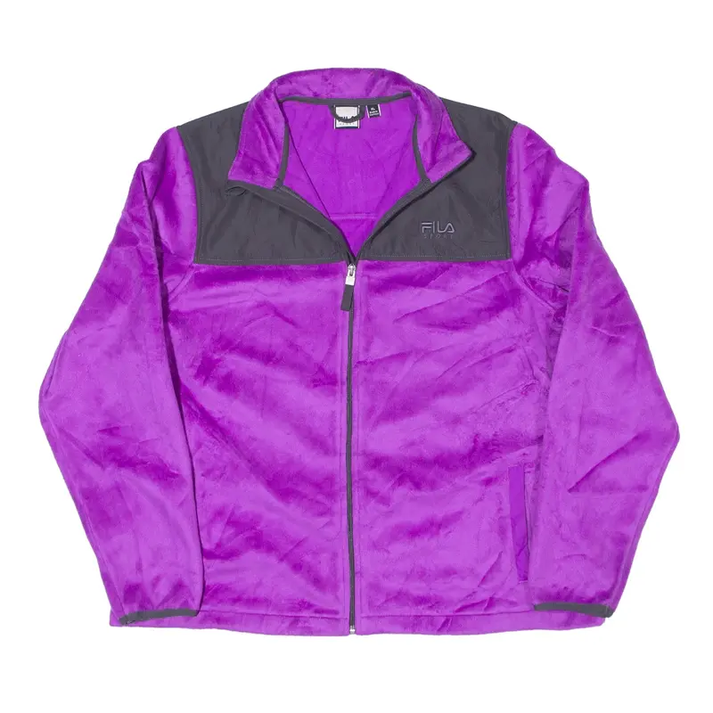 FILA SPORT Fleece Jacket Purple Womens XL