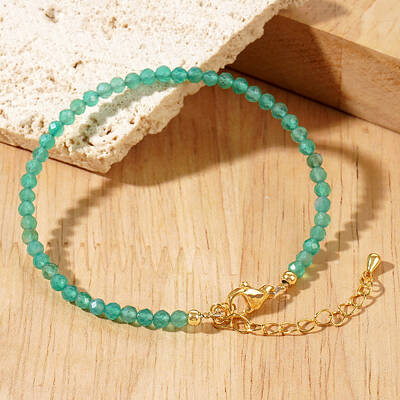 Natural Green Aventurine Beaded Bracelets for Women