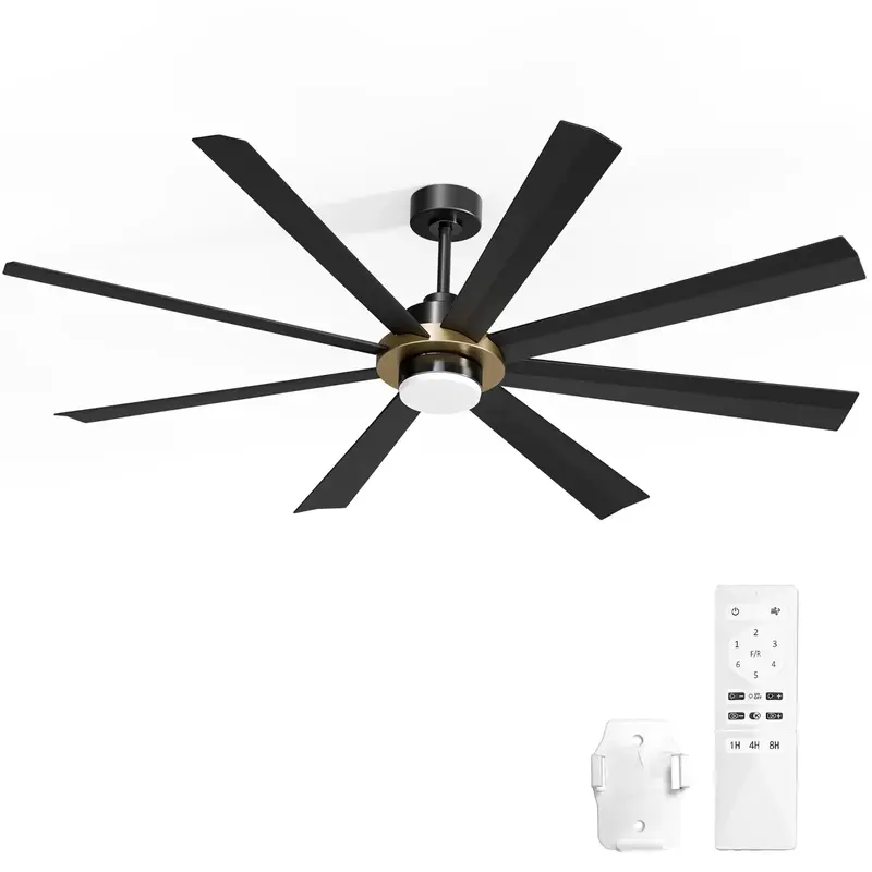 【Fall Deals For You】Antarctic Star Light Ceiling Fans, 60 inch Low Profile Ceiling Fan with Light and Remote Control, Flu...