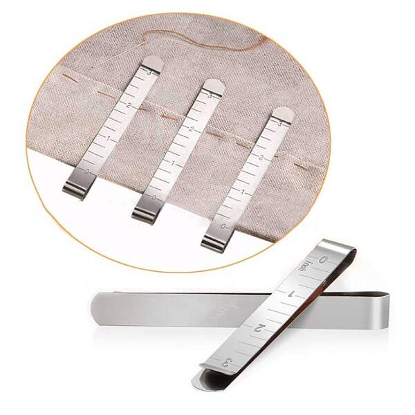 Stainless Steel Sewing Clip Cloth Ruler