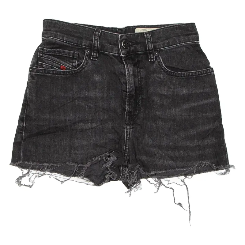 DIESEL Womens Denim Shorts Black XS W26