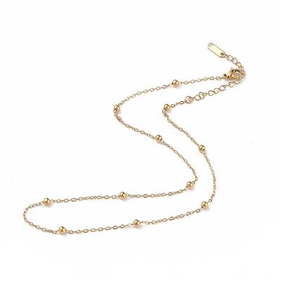 Ion Plating(IP) 304 Stainless Steel Satellite Chain Necklace for Men Women