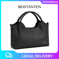 BOSTANTEN Genuine Leather Purses for Women Designer Handbags Crossbody Shoulder Bags Top Handle Satchel with Adjustable Strap