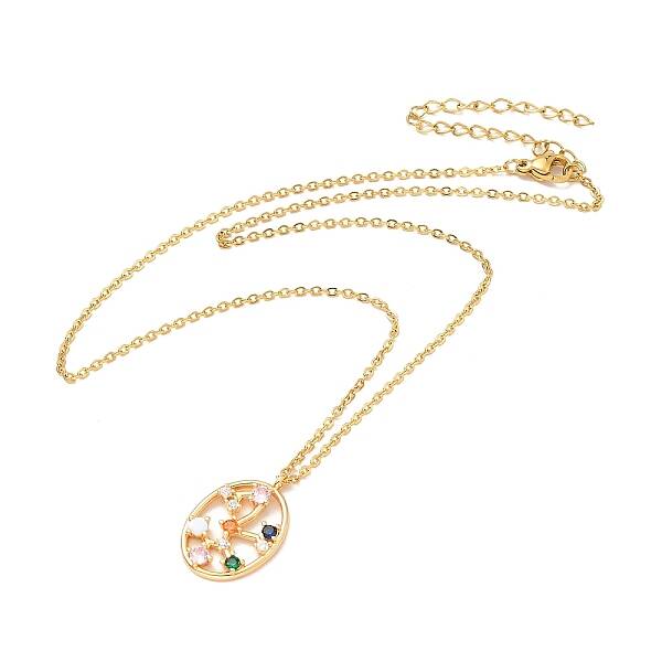 Colorful Cubic Zirconia Constellation Pendant Necklace