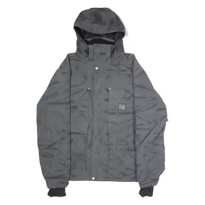 CARHARTT Slush Mens Ski Coat Grey Nylon Hooded Spotted XL
