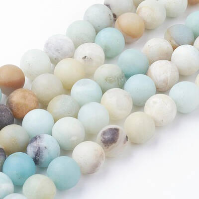 Natural Flower Amazonite Bead Strands