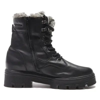 S.OLIVER Snow Boots Black Leather Womens UK 6