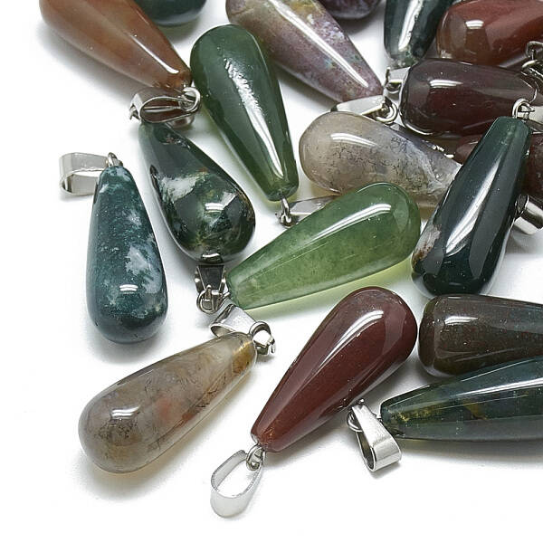 Natural Indian Agate Pendants