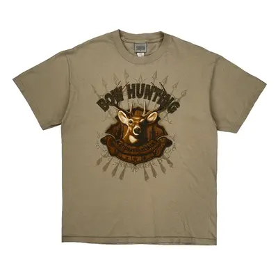 Bow Hunting National Heritage Graphic T-Shirt - Large Beige Cotton
