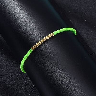 Polyester Cord Braided Bead Bracelets for Women