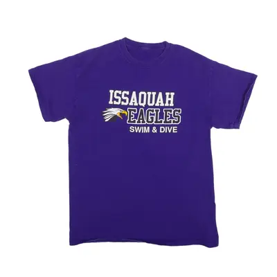 Issaquah Eagle Swim & Dive T-Shirt Purple Short Sleeve Mens S