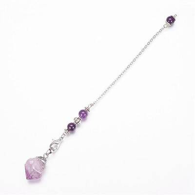 Rough Natural Amethyst Dowsing Pendulums