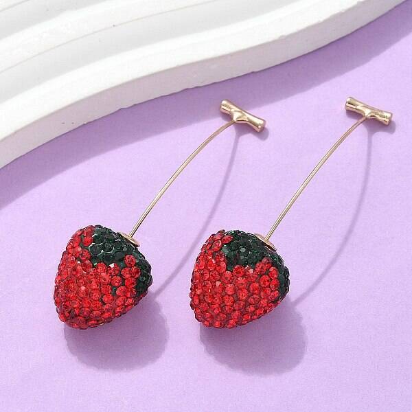 Zinc Alloy Rhinestone Stud Earrings